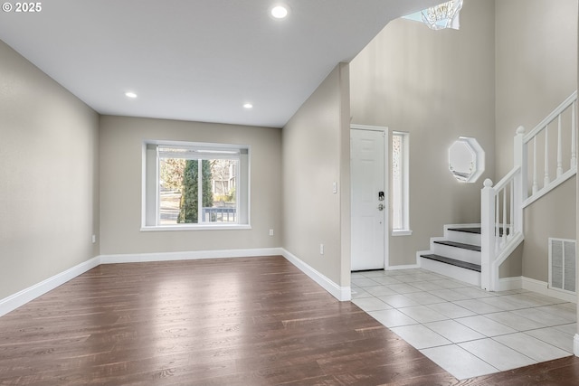 foyer featuring light hardwood / wood-style flooring