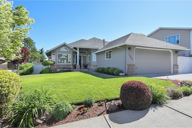 1907 Quinton St, The Dalles, OR 97058 - view of front of property featuring a garage, a shingled roof, and concrete driveway