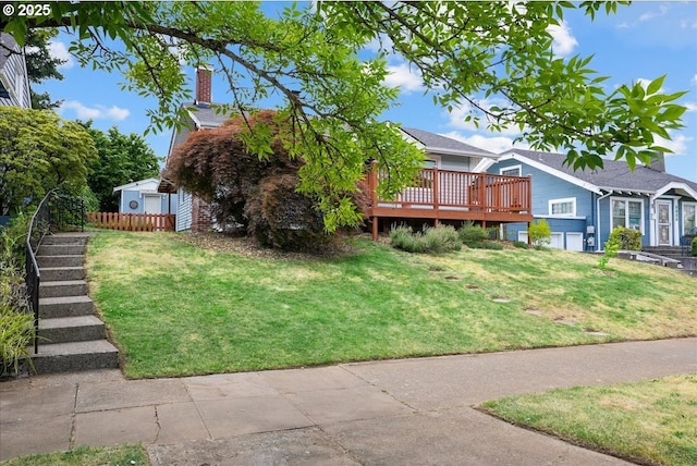 3615 NE 72nd Ave, Portland, OR 97213 - view of yard with a deck
