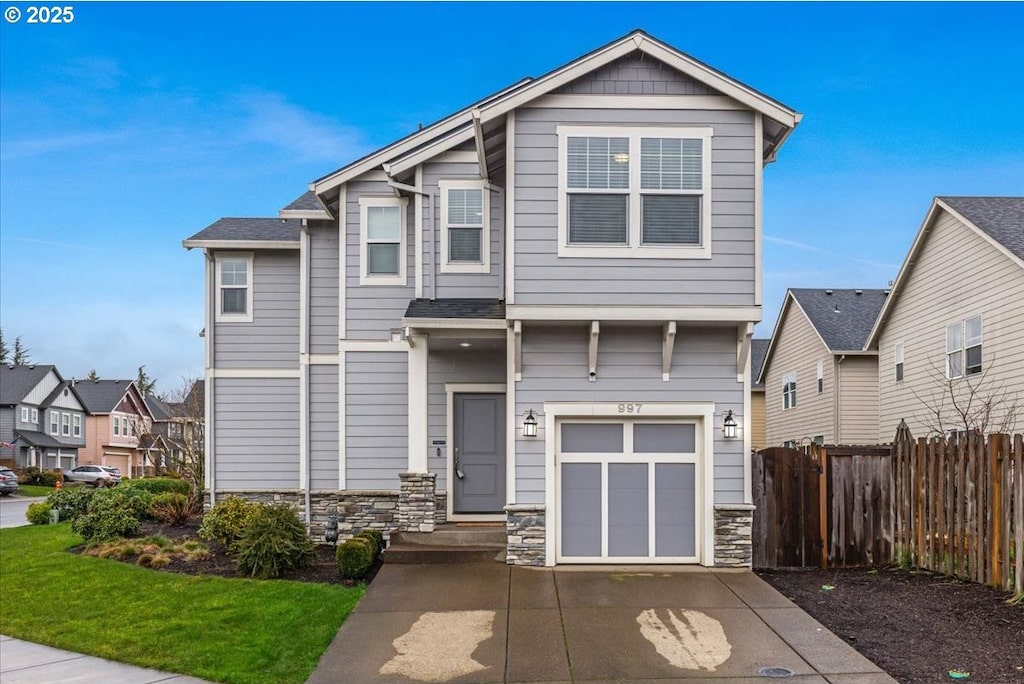 view of front of house featuring a garage