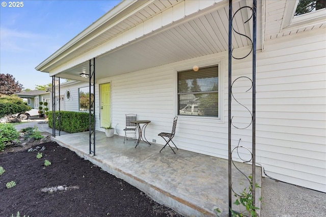 view of patio with covered porch