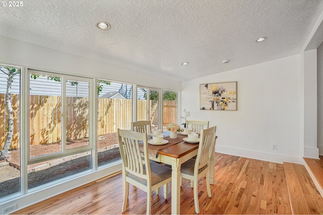 1952 SE 139th Ave, Portland, OR 97233 - dining room with a textured ceiling, baseboards, light wood-style flooring, and recessed lighting