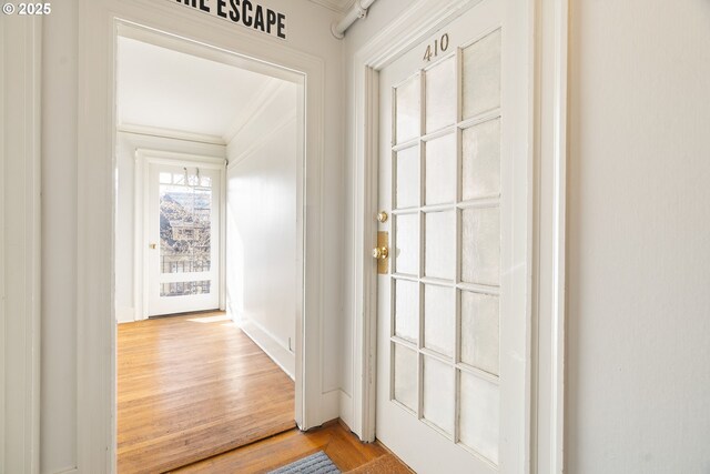 interior space featuring light wood-type flooring