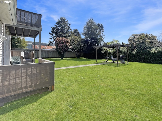 97994 W Benham Ln, Brookings, OR 97415 - view of yard with a pergola and a balcony