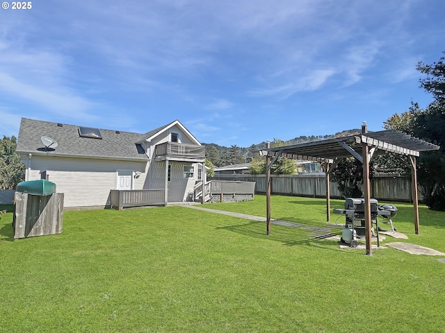 97994 W Benham Ln, Brookings, OR 97415 - view of yard featuring a pergola, a deck, and a balcony