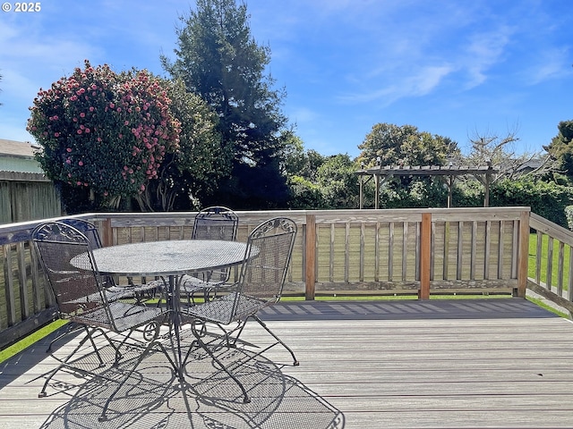 97994 W Benham Ln, Brookings, OR 97415 - wooden terrace featuring outdoor dining space
