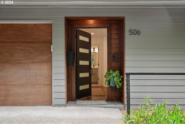 view of doorway to property