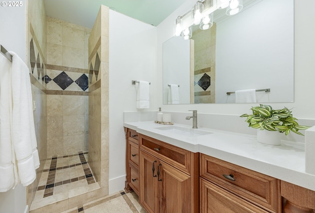 2892 Riverwalk Loop, Eugene, OR 97401 - full bathroom featuring vanity, baseboards, walk in shower, and visible vents