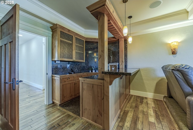 2892 Riverwalk Loop, Eugene, OR 97401 - home theater room featuring visible vents, baseboards, crown molding, and wood finished floors