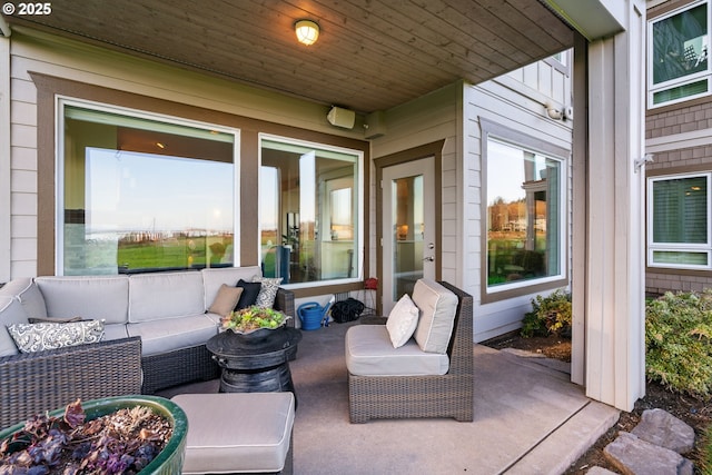 view of patio with outdoor lounge area