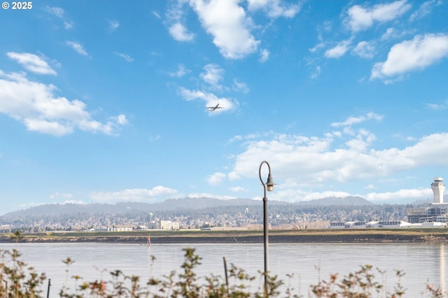 property view of water with a mountain view