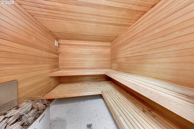 13212 SE Terra Cascade Dr, Happy Valley, OR 97086 - relaxing sauna featuring wood walls and wooden ceiling
