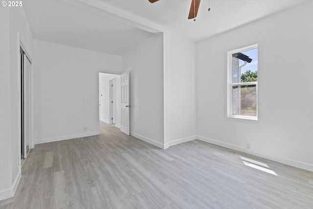 115 E Sheridan St, Newberg, OR 97132 - empty room featuring ceiling fan and light wood-style floors