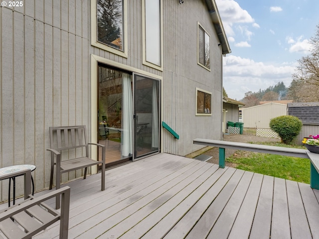 wooden deck with fence