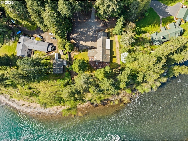 89935 Greenwood Dr, Leaburg, OR 97489 - bird's eye view featuring a water view