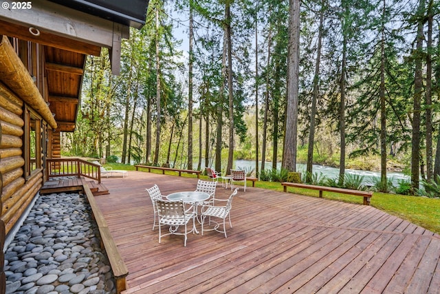 89935 Greenwood Dr, Leaburg, OR 97489 - deck featuring outdoor dining space