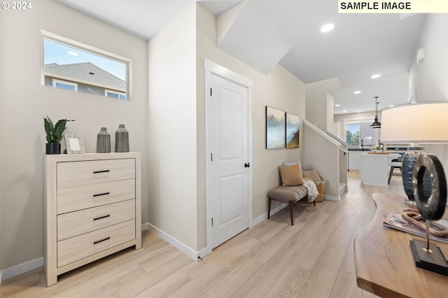 8510 NE 134th Ave Lot 87, Vancouver, WA 98685 - living area featuring light wood-style flooring, baseboards, and recessed lighting