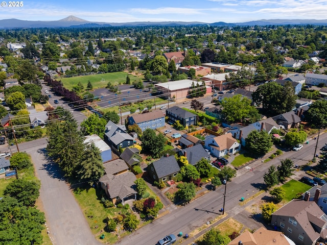 6736 N Haight Ave, Portland, OR 97217 - aerial view of residential area featuring a mountain backdrop