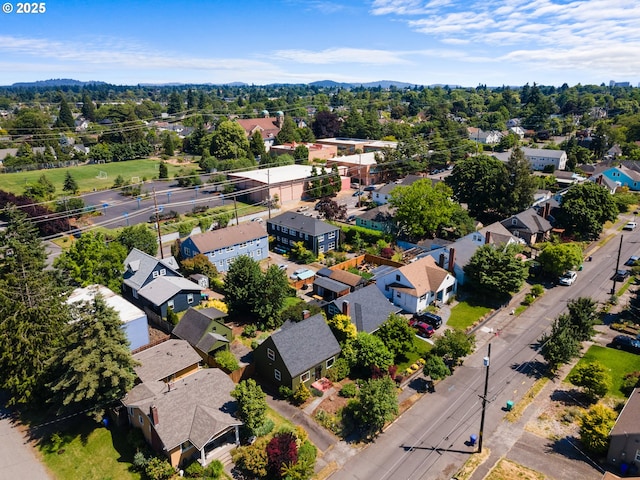 6736 N Haight Ave, Portland, OR 97217 - aerial perspective of suburban area featuring mountains