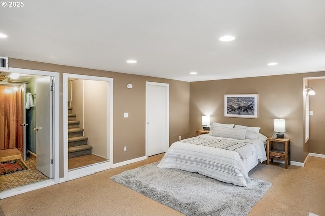 8100 SW 6th Ave, Portland, OR 97219 - bedroom featuring recessed lighting, baseboards, and carpet flooring