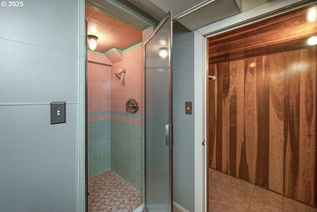 8100 SW 6th Ave, Portland, OR 97219 - full bathroom featuring a stall shower and tile patterned flooring
