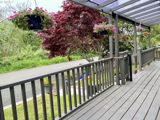 156 1st Ave, Coos Bay, OR 97420 - wooden deck featuring a pergola