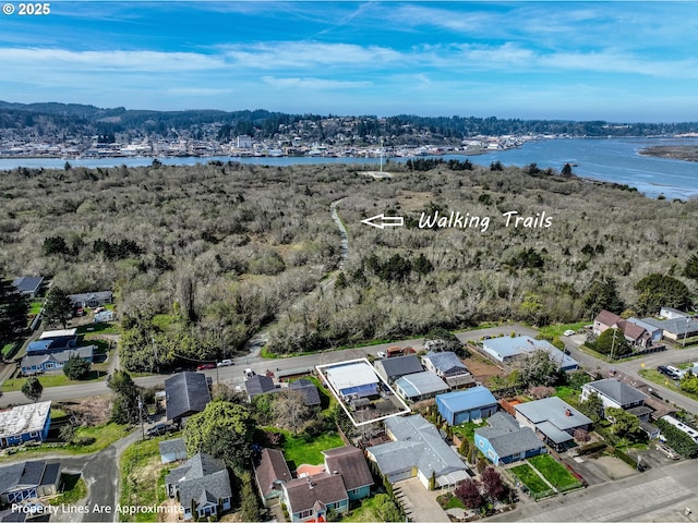 156 1st Ave, Coos Bay, OR 97420 - aerial view of residential area featuring a large body of water