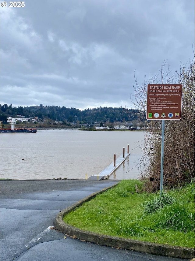 156 1st Ave, Coos Bay, OR 97420 - water view featuring a boat ramp
