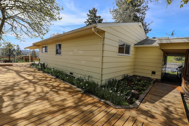 383 Little Valley Rd, Roseburg, OR 97471 - view of side of home with crawl space and a deck