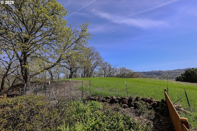 383 Little Valley Rd, Roseburg, OR 97471 - view of yard with a rural view, a mountain view, and fence