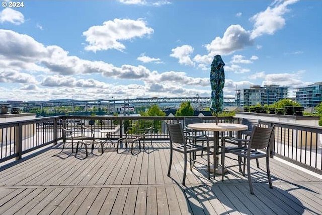 1710 S Harbor Way Unit C405, Portland, OR 97201 - wooden deck featuring outdoor dining area