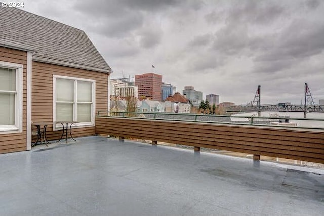 view of patio with a balcony