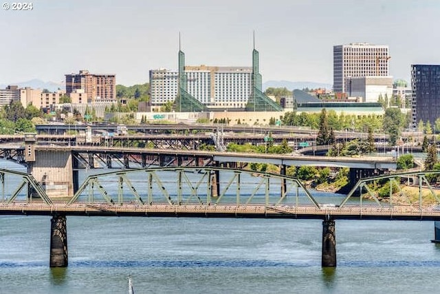 1710 S Harbor Way Unit C405, Portland, OR 97201 - water view featuring a notable bridge and nearby urban area