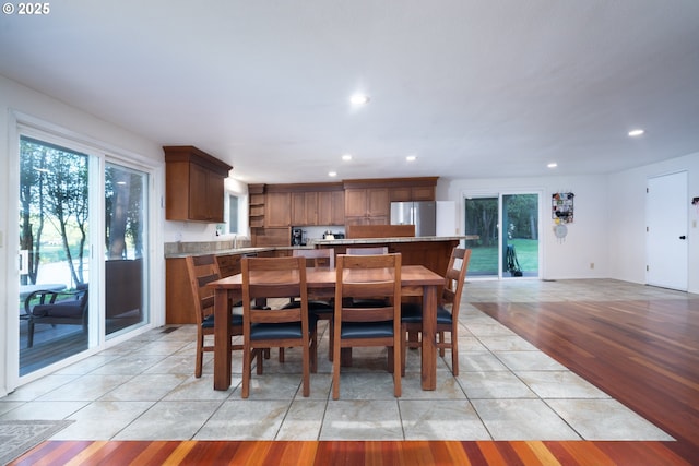 15928 N Umpqua Hwy, Roseburg, OR 97470 - dining space featuring light tile patterned floors and recessed lighting
