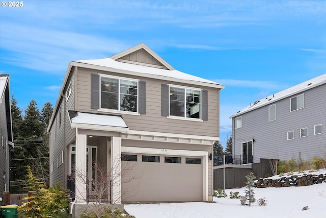 view of front of house featuring a garage