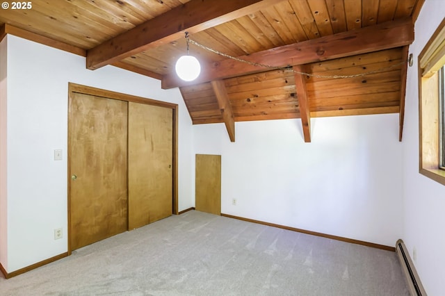 18020 SW Neugebauer Rd, Hillsboro, OR 97123 - bonus room featuring baseboard heating, carpet, wood ceiling, and baseboards