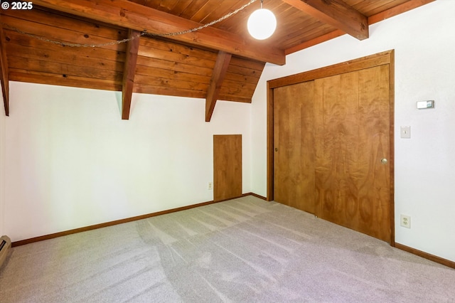 18020 SW Neugebauer Rd, Hillsboro, OR 97123 - bonus room featuring wooden ceiling, carpet flooring, baseboards, and baseboard heating