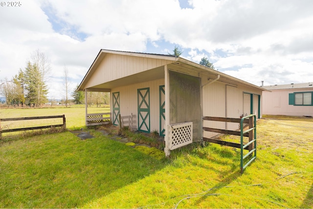 view of horse barn