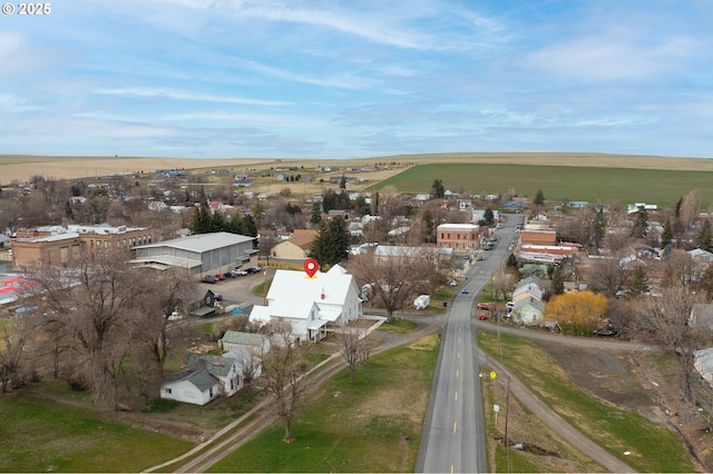 aerial view with a rural view