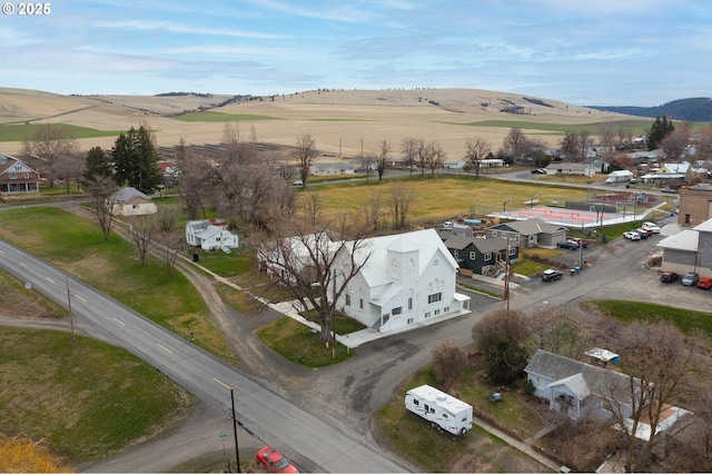 aerial view with a residential view