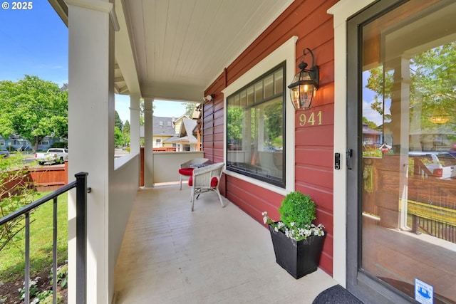 view of patio with a porch