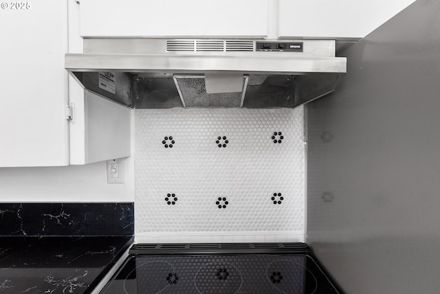 kitchen with white cabinets