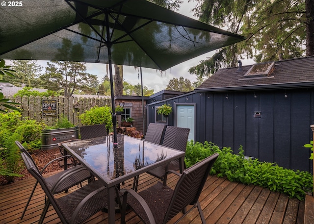 762 G St, Gearhart, OR 97138 - wooden deck featuring outdoor dining space