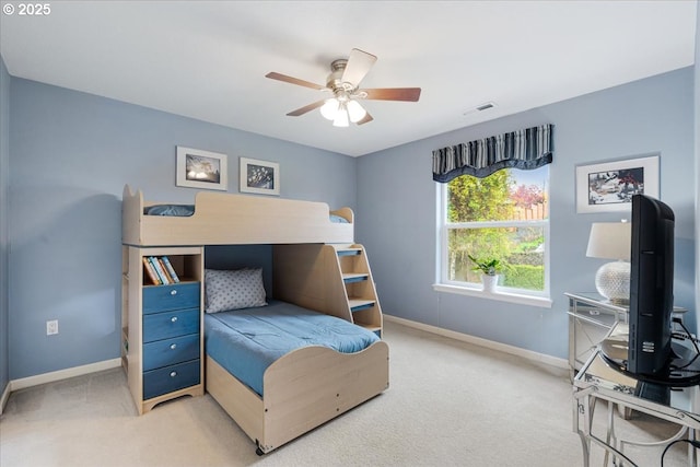 5711 SE Vista Ct, Milwaukie, OR 97267 - bedroom featuring baseboards, carpet, and a ceiling fan