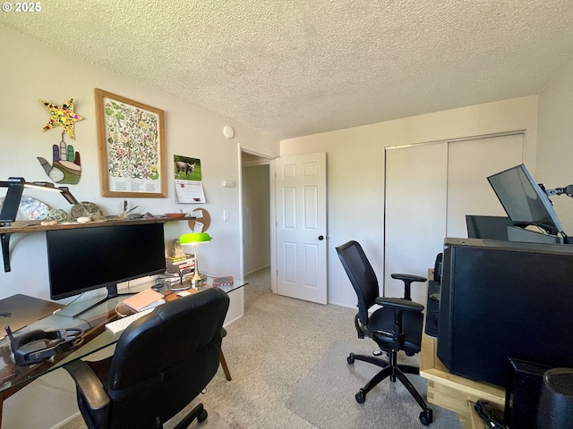3851 Edgewood Dr, North Bend, OR 97459 - office area with a textured ceiling and light carpet