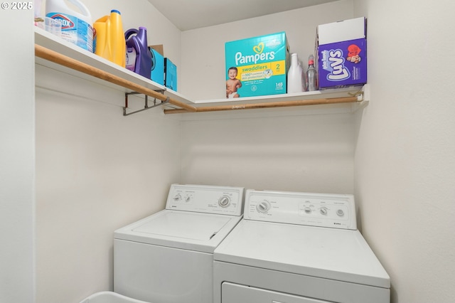 laundry area featuring laundry area and washing machine and dryer