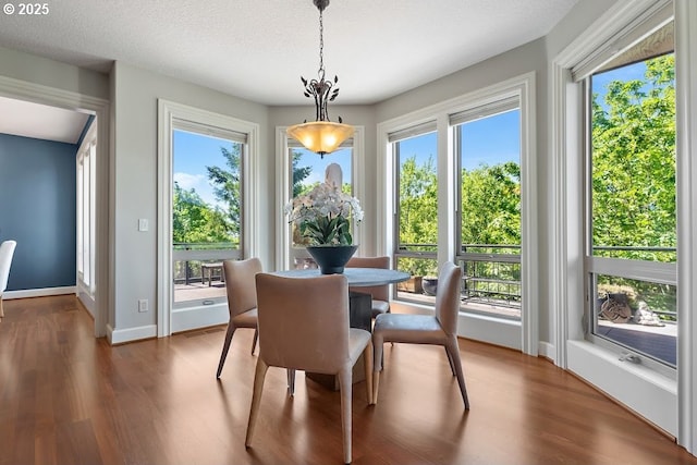 4055 NW Twilight Ter, Portland, OR 97229 - dining area with dark wood-type flooring, plenty of natural light, and baseboards
