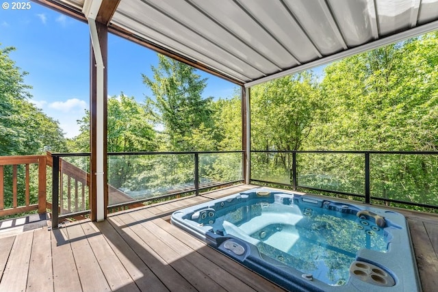 4055 NW Twilight Ter, Portland, OR 97229 - wooden terrace with view of wooded area