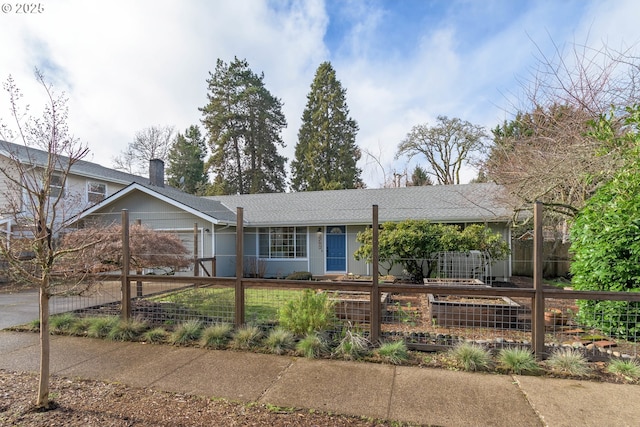 view of ranch-style home