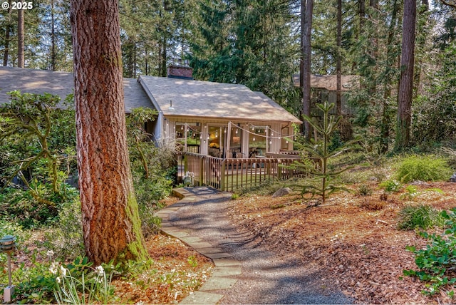 2592 Hillcrest Ct, West Linn, OR 97068 - view of front of house with a chimney and a shingled roof